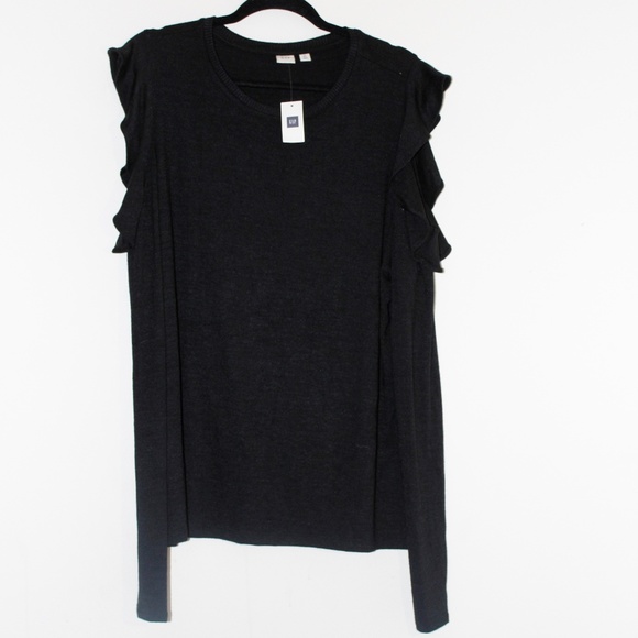 NWT Long Sleeve Cold Shoulder Flutter Top XLTALL - Picture 2 of 7